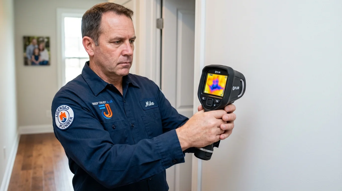 Thermal imaging leak detection by Johns Plumbing LLC in East Haven